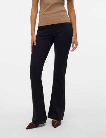 Vero Moda Vmkamma Mw Flared Jersey Pant Noos - Black - XXS x 32