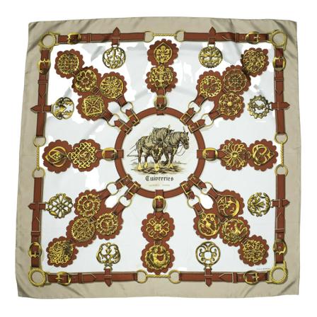 Hermès Vintage, Pre-owned Scarf Beige, Dames, Maat:ONE Size
