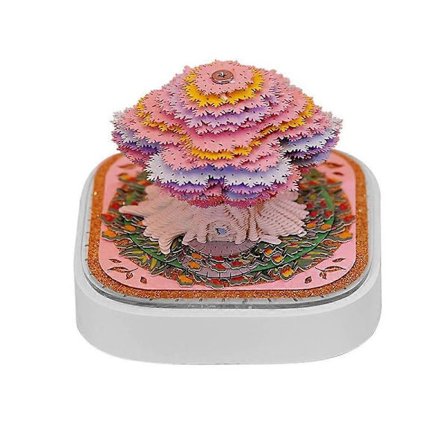 3D Skrivebordskalender, 3D Kalender 2026, Kreativ Kalender Notisblokk Med LED-lys