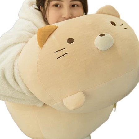 Mjuka djurplyschleksaker, bedårande djurstoppade djur, mjukt ländryggskudde stort djurplyschstoppade leksaker söt kudde, bra present till barns 