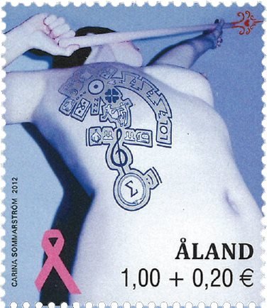 Åland 2012 - PINK RIBBON / BREAST CANC GTP - Gutterpair postfrisk