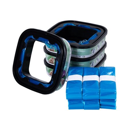 Biodegradable Diaper Pail Refill Bags kompatibel med Diaper Genie och Angelcare, antibakteriell doftkontroll, läcksäkra liners S