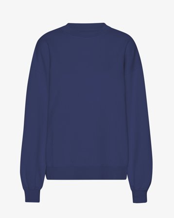 Organic Oversized Crew - Marine Blue M