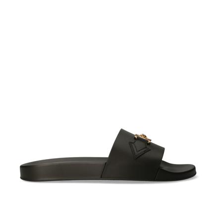 Versace, Sliders Zwart, Heren, Maat:46 EU