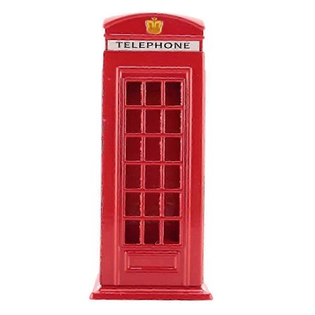 Brittisk Röd Metall London Telefonkiosk Mynt Bank Spargris (FMY)