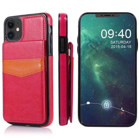 iPhone 12 Mini - Genomtänkt LEMAN Skal med Korthållare