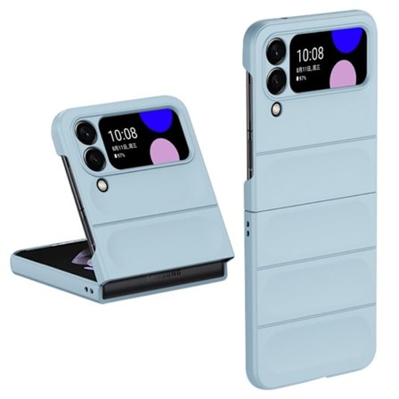 Blødt grebsformet cover til Samsung Galaxy Z Flip4 - Blå