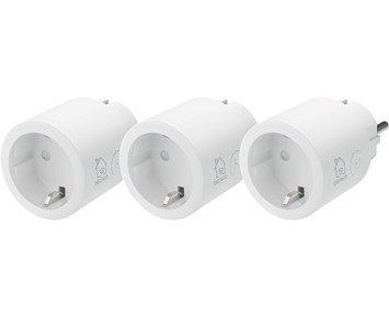 Deltaco Smart Plug White 3-pack - 3-pack smart plugs för fjärrstyrning av elprylar