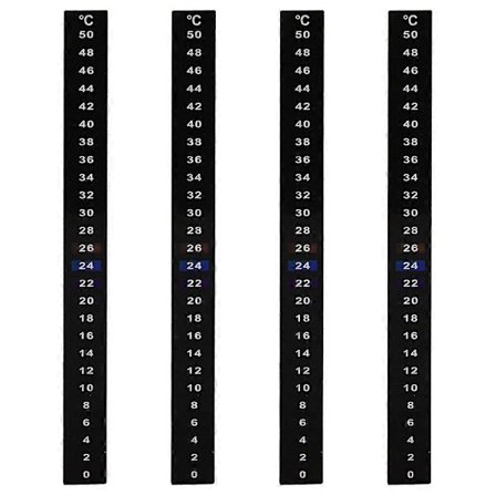 4 stk. Mason Jar Gærings Termometer Strimler Selvklæbende Temperaturstrimmel Akvarium Termometer Klistermærke til Hjemmebrygning Surdejsbrød Bagning