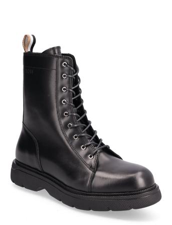 Jacob Laceup-C Shoes Boots Ankle Boots Laced Boots Musta BOSS