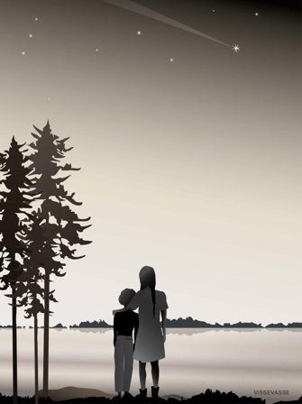 Vissevasse Poster "Friends" 50x70cm