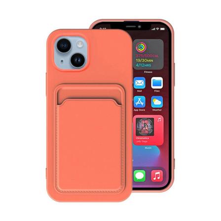 iPhone 14 Silikonskal med Korth llare - Orange Orange