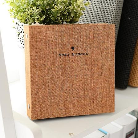 Fotoalbum Scrapbook Linne Konst Med Skyddsfilm Spara Bilder Permanent 3 tum 100 st Khaki