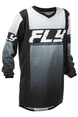 FLY Racing F-16 V26 Youth MX Jersey Black/White XL