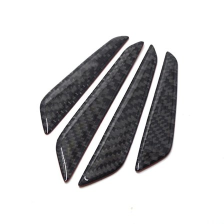 4 stk. Sort Kulfiber Auto Dør Bump Beskyttelsesklistermærke kompatibel Bil SUV Pickup