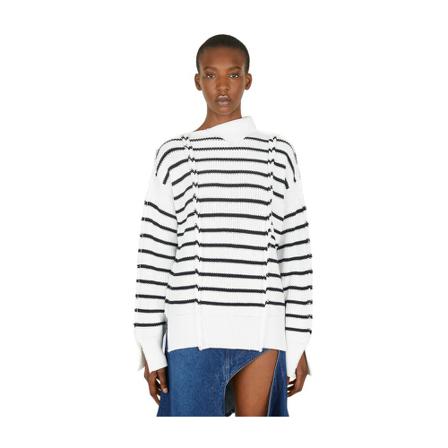 Marni Crewneck Stripe Sweater Hvid, Dame