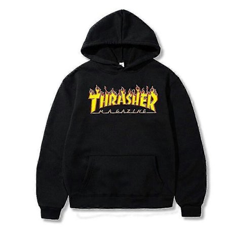 Thrasher Neule Flame Collegepaita Rento Toppi Muoti Print Huppari | Fruugo Au