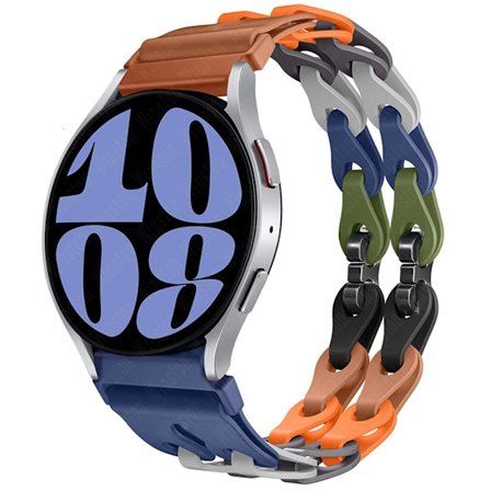 22mm 20mm Kedjearmband för Samsung Galaxy Watch 7 6 5 4 6Classic Silikonarmband för Huawei GT4 3Pro för Amazfit GTR 4/GTS Armband