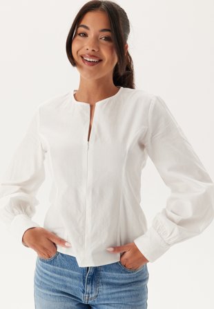 BUBBLEROOM Zip Cotton Blouse Tøj