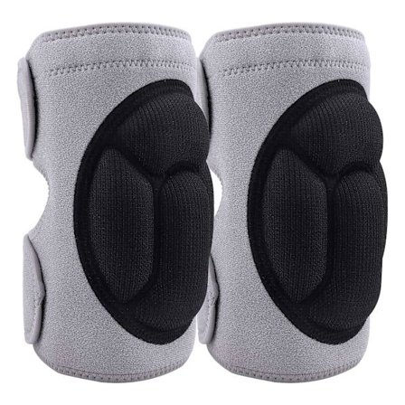 Knebeskyttere for arbeid, grå beskyttende hageknebeskyttere sklisikre - L