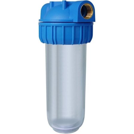 50 Micron 10" Sedimentfilter. Inkluderer 50 micron sedimentpatron, filtermedier, vægmonteret filterholderbeslag og filtermedienøgle.