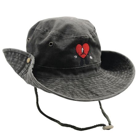 Bucket Hat Un Verano Sin Ti Bad Bunny Kærlighed Hjerte Reb Folding Solbeskyttelse Åndbar Mænd Kvinder Sommer Fisker Hat Til Udendørs (FMY)