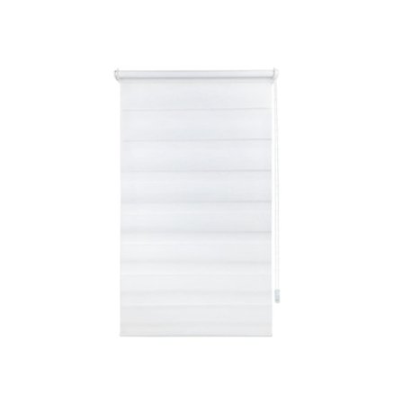 Kaksoisrullakaihdin kiinnityspuristimilla, ei vaadi porausta, kaihtimet ikkunoihin ja oviin, valkoinen