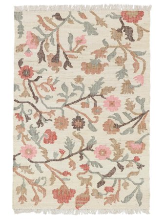 Indoor/Outdoor Rug Floral Bitte Jute Multicolor Small