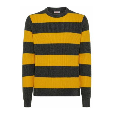 Sun68, Round-neck Knitwear Żółty, Mężczyzna, Rozmiar: M