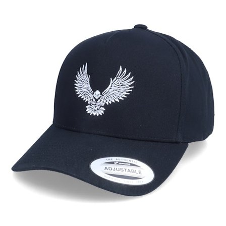 Iconic - Svart adjustable Keps - Eagle Charge Black A-Frame Adjustable @ Hatstore