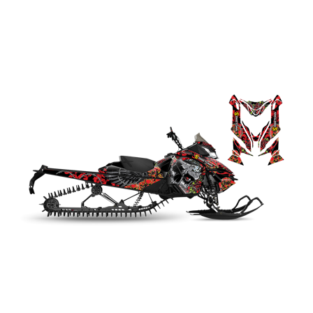 Tarrasarja SweTown Cracked - Punainen - Ski-Doo Summit X 600 E-Tec 146 2010-2015