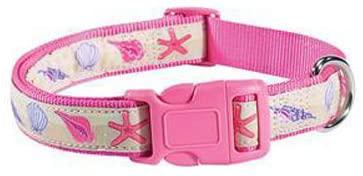 ESC Seaside Collar Seashells Rosa - Scarfes, Charms & Halsbandssmycken, Draglinor, Läder- & Textilhalsband på Doggie.se