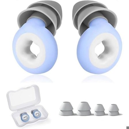 Genanvendelige silikone ørepropper, støjreducerende, høreværn til søvn, arbejde og rejser, flere farver, store