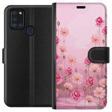 Yhteensopiva Lompakkokotelo Samsung Galaxy A21s Petal Reverie Soft Blush