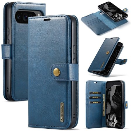 DG.MING 2-in-1 Magnet Wallet Google Pixel 9 Pro XL Blue