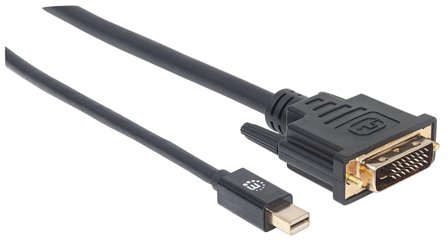 Manhattan MH Cable, Active DisplayPort, Mini-DP-Male/DVI-D-Male, 1.8m,