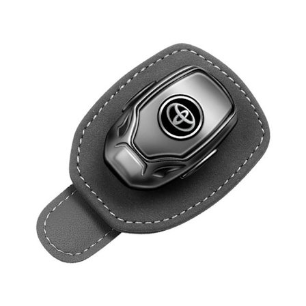 Passer til Toyota bil solbrilleholder, læder brilleholder brilleholder til bil solskærm