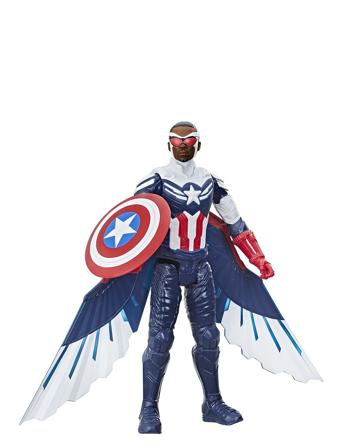 Marvel Avengers Titan Hero Series Captain America Toys Playsets & Action Figures Action Figures Multi/mønstret Marvel*Betinget Tilbud