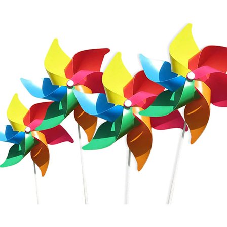 (Paket med 8) färgglada väderkvarnar som present till barn att leka med, eller