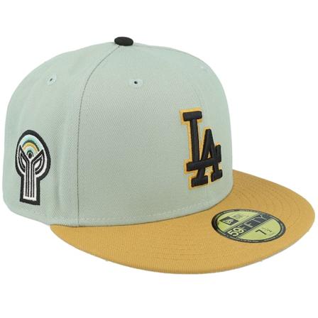 New Era - MLB Groen fitted Cap - Los Angeles Dodgers Mirage 59FIFTY Everst/Black/Camel Fitted @ Hatstore