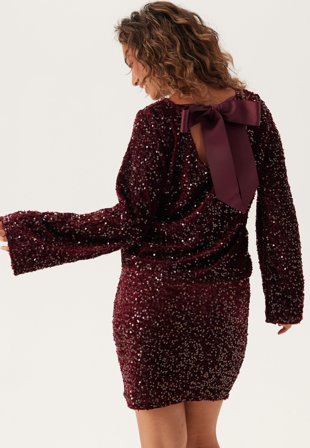 Pieces-Pckam Ls Deep Back Bow Top-S