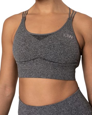 ICANIWILL Women's Evolution Seamless Sports Bra Women undergarment Grey L