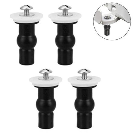4 Pak Toilet Sædehængsler Skruer Toilet Sædebeslag Fix Udvidende Gummi Topmøtrikker Skruer Monter Sæde Hardware