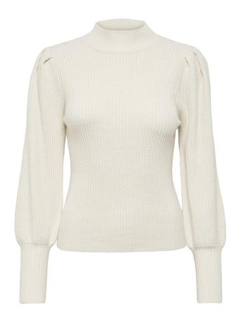 Onlkatia L/S Highneck Pullover Knt Noos Pullover Hvit ONLY*Betinget Tilbud