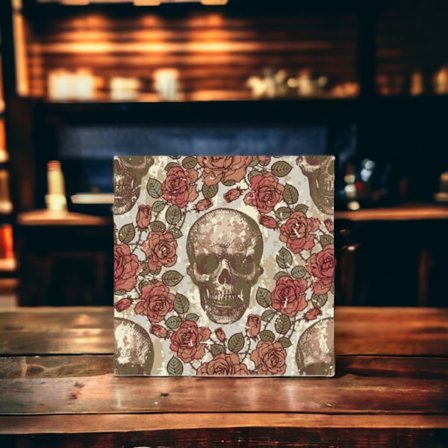 Rosor och döskallar 12-pack kakeldekor