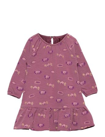 Sgisa Alma Dress Dresses & Skirts Dresses Baby Dresses Long-sleeved Baby Dresses Vaaleanpunainen Soft Gallery