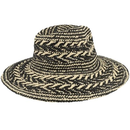 Barts - Beige straw Hatt - Hibiscus Hat Black/Beige Straw Hat @ Hatstore