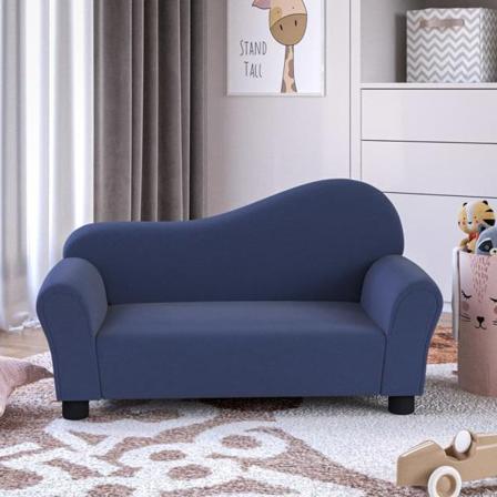 Vidaxl Barnsoffa Blå Tyg Blå