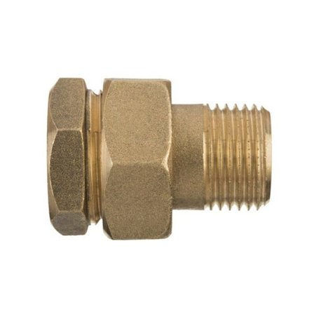 Manchon - anslutning - böj Invena Rätt gängad koppling i mässing, rak o-ring 1 - ZM-17-025