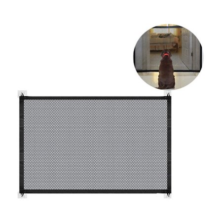 Vikbar hundgrind och trappgrind, svart